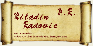 Miladin Radović vizit kartica